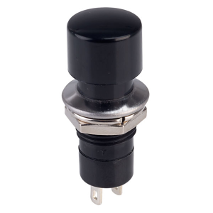 BLACK 2 Pole SPST On-off Locking Pl Mnt Push Sw