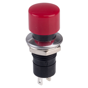 Red 2 Pole SPST On-off Locking Pl Mnt Push Sw