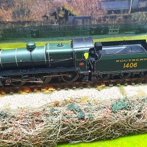Bachmann N Class 1406 SR Green With Slope Sided tender - "Previously Owned"